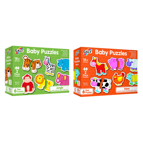 4pc Galt Baby Puzzles Farm/Jungle Learning Game Toy 18m+