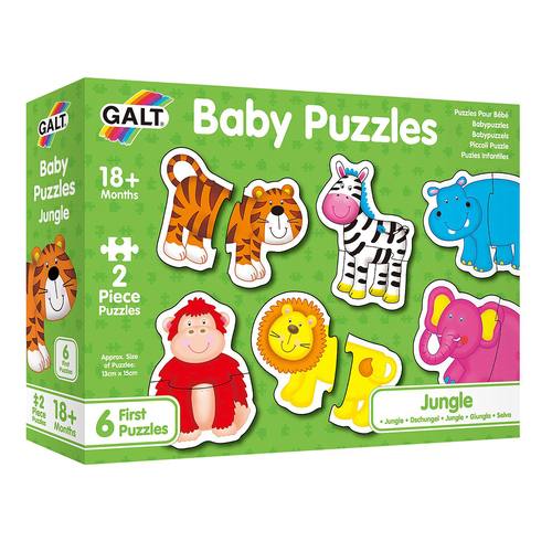 2pc Galt Baby Puzzles Jungle Learning Game Toy 18m+