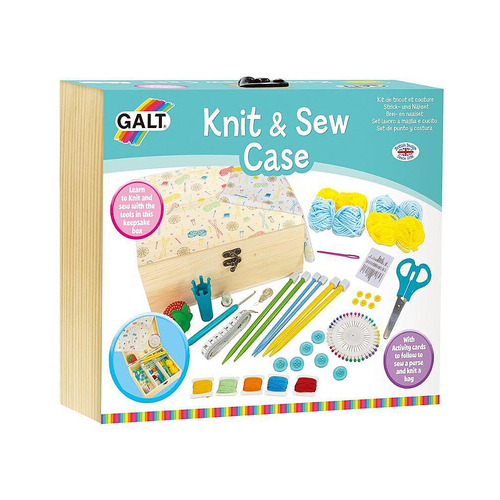 Galt Knit & Sew Case Kids/Childrens Activity Kit Toy 7y+