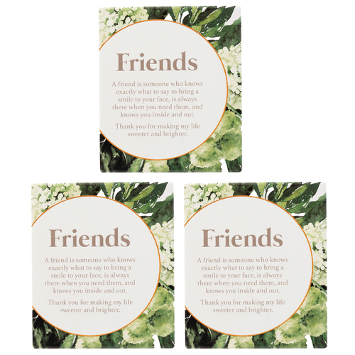 3PK Splosh Ceramic Greenhouse Friends Verse Plaque w/ Stand & Hook 12x14cm