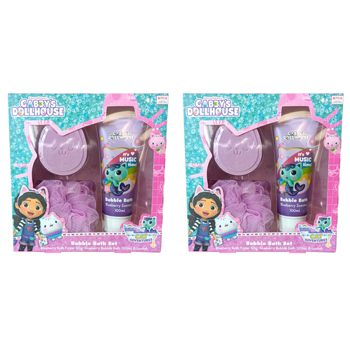 2PK Gabbys Dollhouse Kid/Children Bubble Bath Set 6y+