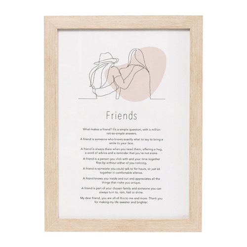 Splosh Gift Of Words Friends Message Plaque 24x32.5cm