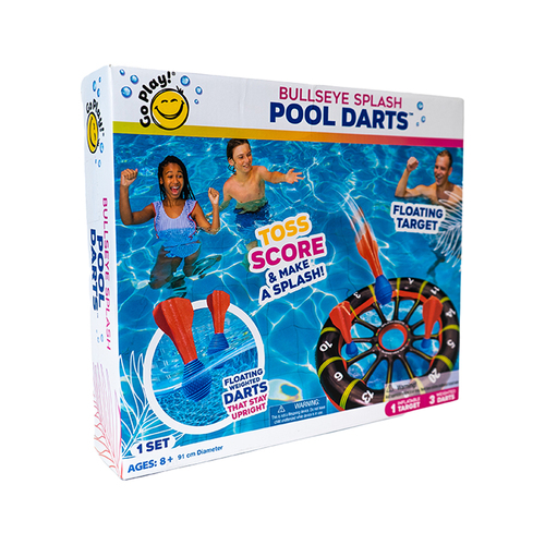 Go Play! Bullseye Splash Pool Darts Weighted Dart Throw Pool Game 91cm 8y+