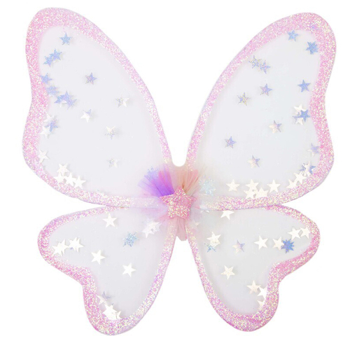 Great Pretenders Twinkling Star Confetti Wings 43x53cm - Pink 3y+