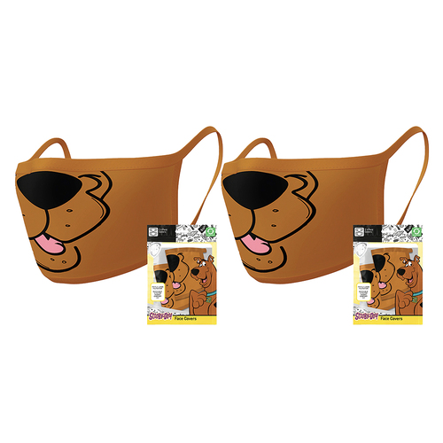 2PK x 2pc Scooby Doo! Warner Bros Kids TV Cartoon Mouth Mask