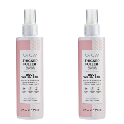 2PK Grow Thicker Fuller Root Volumiser Spray Hair Care/Styling 200ml