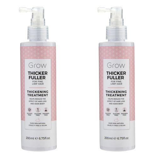 2PK Grow Thicker Fuller Thickening Treatment Hair Care/Styling 200ml