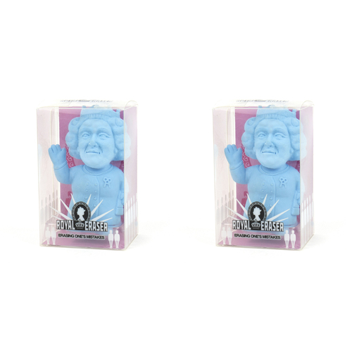 2PK Gift Republic Royal Eraser Office/School Stationery - Blue