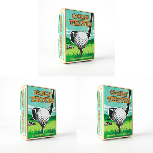 3PK Gift Republic 100-Golf Trivia Quiz Questions Card Game