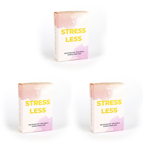 3PK Gift Republic Stress Less 100-Tips Trivia/Guide Cards Set