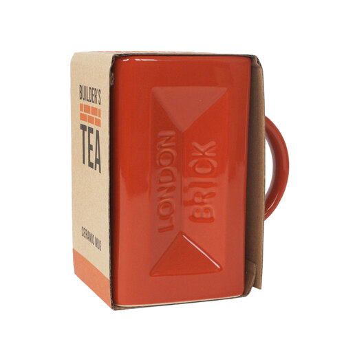 Gift Republic Brick Mug Coffee/Tea Cup w/ Handle - Orange