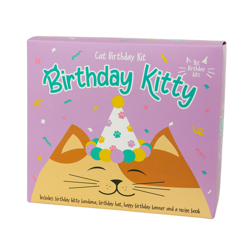 Gift Republic Kitty/Cat Birthday Celebration Kit w/ Treat Recipe Book