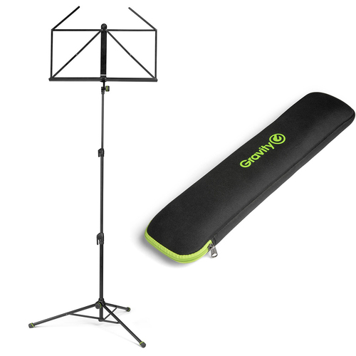 Gravity NS441 Folding 138.5cm Music Stand w/ Carry Bag - Black