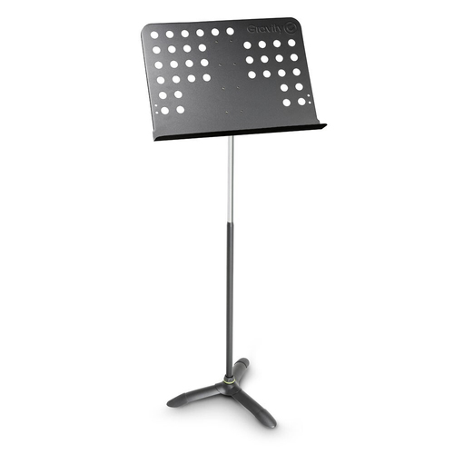 Gravity NSORC2 Orchestra 120cm Music Stand w/ Perforated Steel Desk - Black