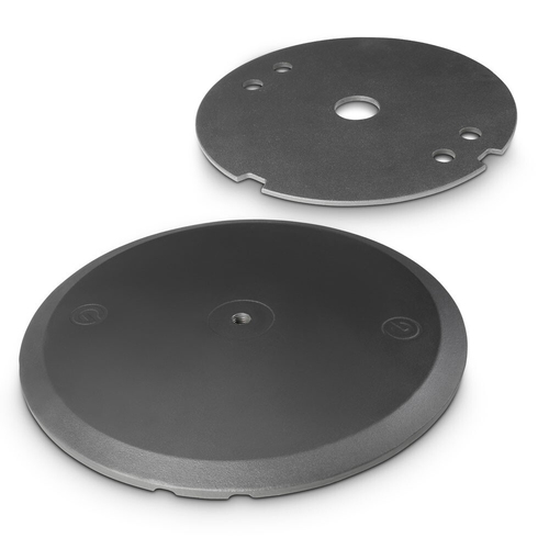 Gravity WB123SET1B 15kg Round Cast Iron Base & Weight Plate For M20 Poles