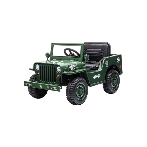 Go Skitz Major 12v Electric Ride On Toy Jeep 3+ - Army Green