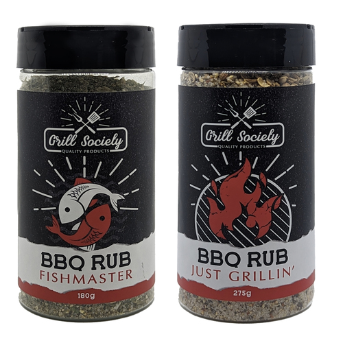 Grill Society Barbeque Grill Rub Fish Master & Just Grillin' Seasoning