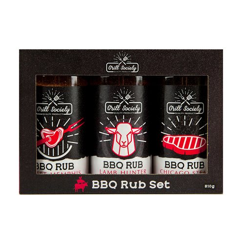 3pc Grill Society BBQ Rub Set