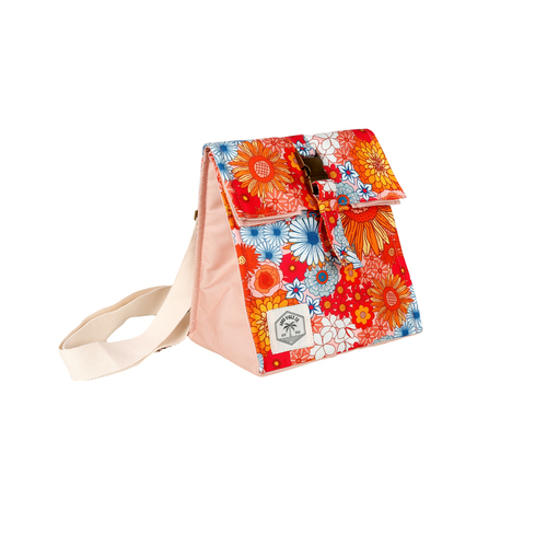 Good Vibes Insulated Lunch Bag Satchel Retro Summer  25x22x16cm