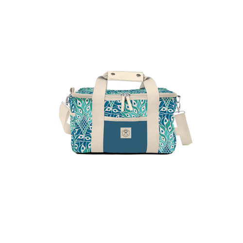 Good Vibes Deluxe 15 Can Cooler Bag Peacock Paradise 20x34x20cm