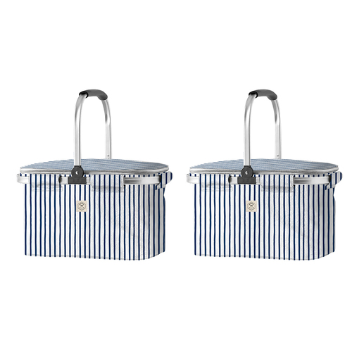 2PK Good Vibes Market Cooler Bag Mediterranean 46x25x26cm