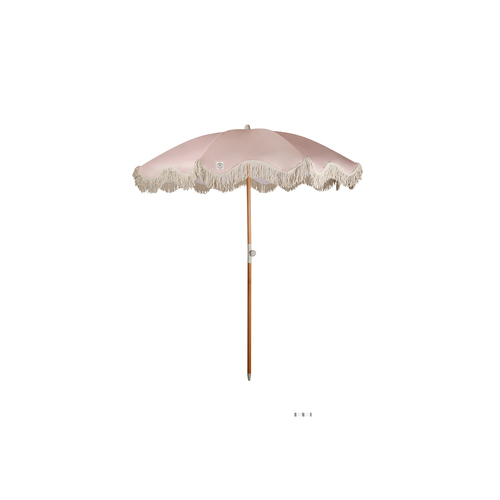 Good Vibes Luxe Beach Umbrella Uv50 W Tsl Wdn Pole Terra Blush 200x200cm