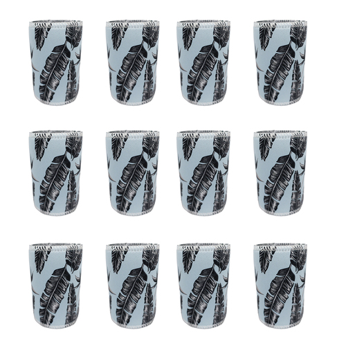 12PK Good Vibes Can Cooler 7x10.5cm Sorrento Palm Print