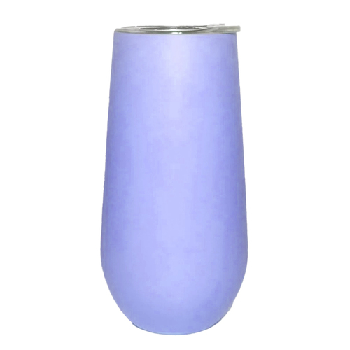 Good Vibes Can Cooler Double Walled Ss Skinny 14.5x7cm Bay Blue