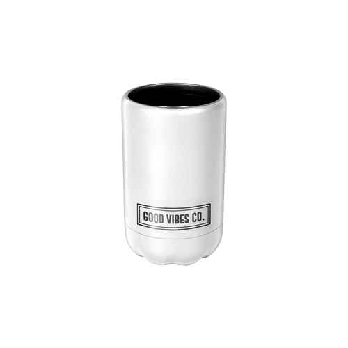 Good Vibes Can Cooler Double Walled Ss 12x7.5cm Ice White