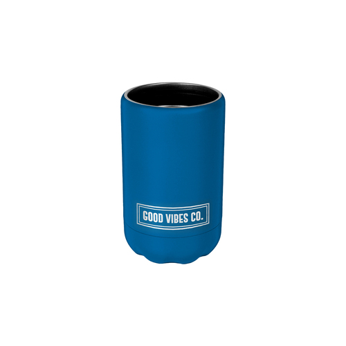 Good Vibes Can Cooler Double Walled Ss 12x7.5cm Peacock Blue