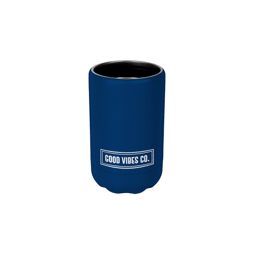 Good Vibes Can Cooler Double Walled Ss 12x7.5cm Indigo