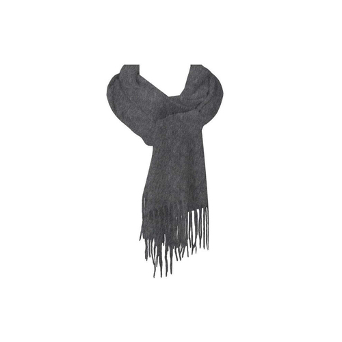 Auskin Alpaca Wool Scarf Neck Wrap 40x190cm - Black/Light Charcoal