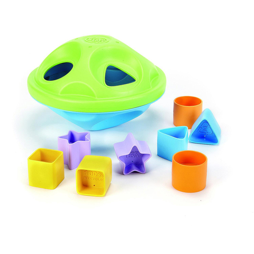 Green Toys 8-Shape Sorter Baby/Toddler Toy Set 6m+