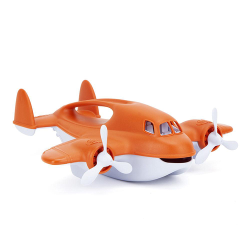 Green Toys Fire Plane Kids/Toddler Bath Toy Orange 1+