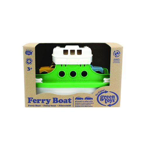 Green Toys Ferry Boat Green/White Kids/Toddler Bath Toy 1+