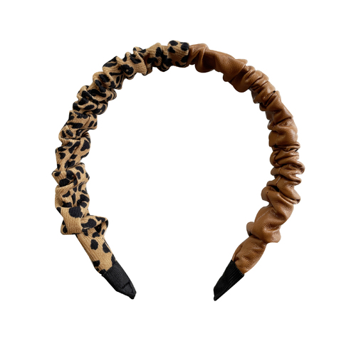 Culturesse Frankie Artsy 15cm Headband - Leopard/Brown