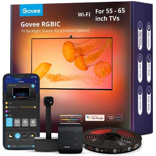 Govee RGBIC WiFi Smart Backlight Starter Kit For 55-65" TV