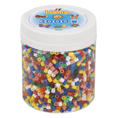 3000pc Hama Beads Tub Primary Colours Kids Building Toy 5y+