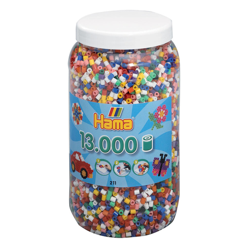 13000pc Hama Beads Bold Mix Tub Kids Building Toy 5y+