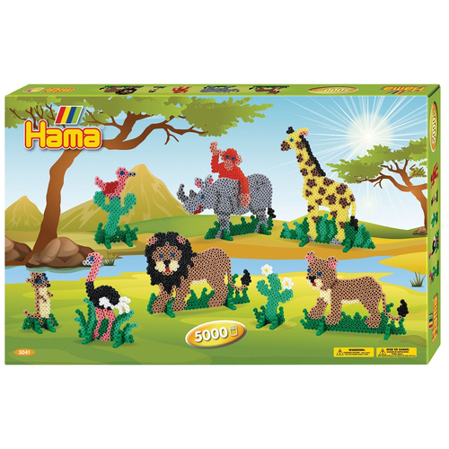 5000pc Hama Beads Safari Giant Gift Box Kids Building Toy 5y+