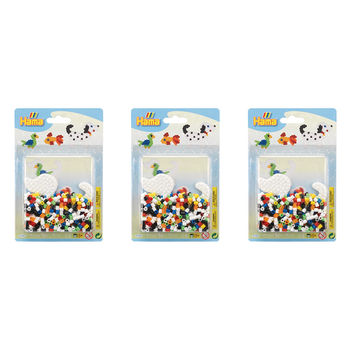 3x 450pc Hama Beads White Dog Small Blister Pack Kids Toy 5y+