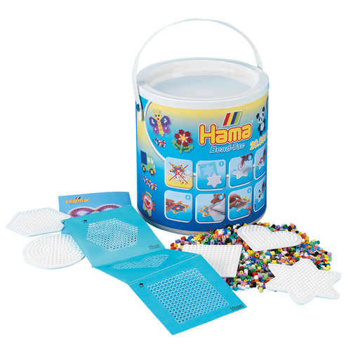 20000pc Hama Beads w/ Pegboards in Bucket Kids Toy 5y+