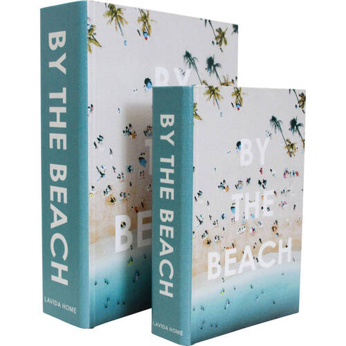 2pc LVD Book Box Home/Room/Office Decor - By The Beach