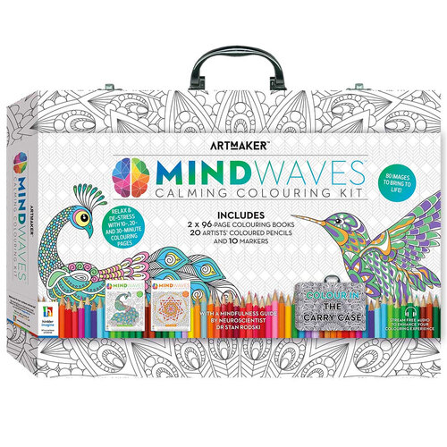 Art Maker Adult Mindwaves Ultimate Colouring Carry Case Kit