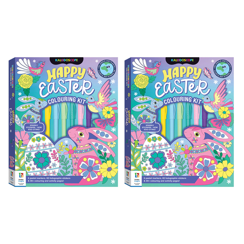 2PK Kaleidoscope Happy Easter Colouring Activity Art Kit