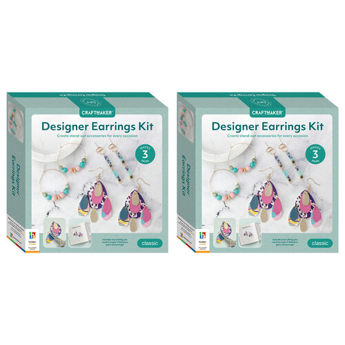 2PK Craft Maker Designer Earrings Creative Jewellery Making Kit