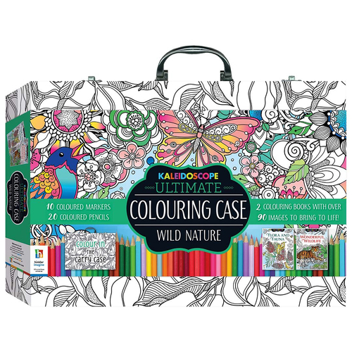 Kaleidoscope Kids Ultimate Colouring Carry Case Wild Nature 8y+