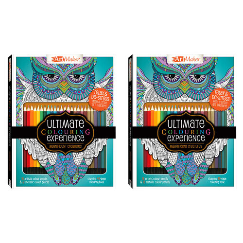 2PK Art Maker Ultimate Colouring Experience Magnificent Creatures Kit