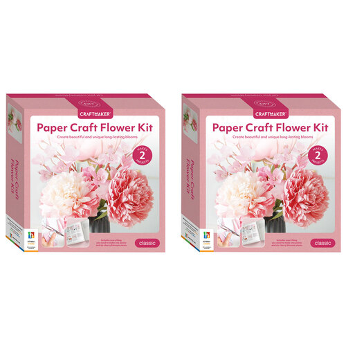 2PK Craft Maker Paper Flowers Specialised Crafting Kit Box Set