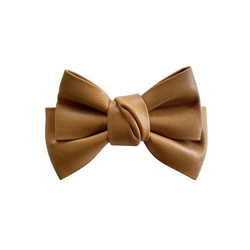 Culturesse Charlotte 1.4cm Bow Tie Hair Clip - Turmeric